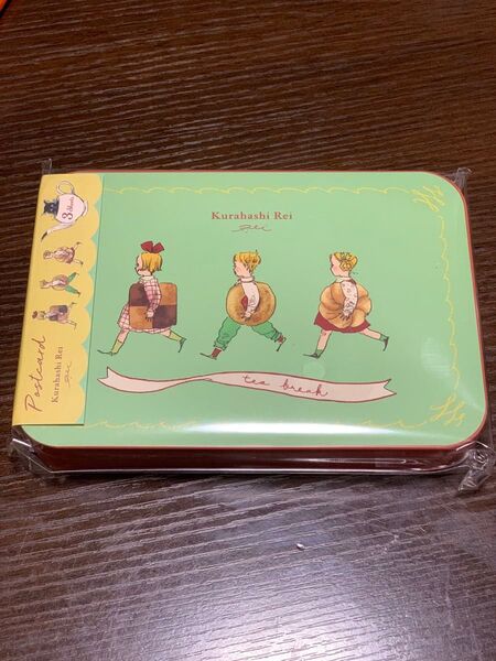 くらはしれい・缶入ポストカード グリーン