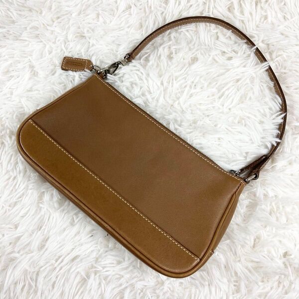 COACH コーチ アクセサリーポーチ チャーム レザー 7785 ブラウン