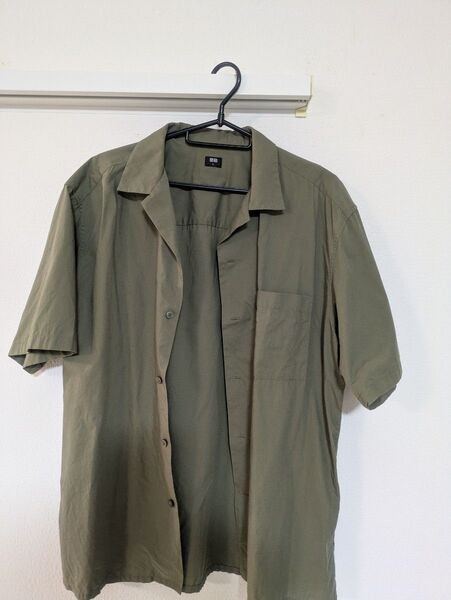 ユニクロ UNIQLO オープンカラーシャツ(半袖) Lサイズ