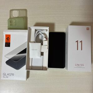 【美品】Xiaomi Mi 11 Lite 5G|サブ機として使用/ケース&ガラスフィルム付き