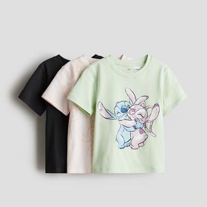 スティッチ ディズニー 120cm/130cmTシャツ3着セット 半袖Tシャツ