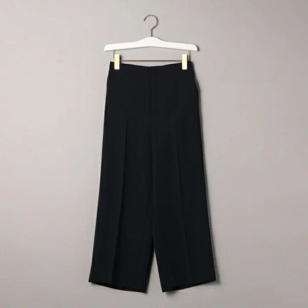 BEAUTY&YOUTH UNITED ARROWSBY ツイルワイドクロップド8分丈パンツ ◆¥12,650ブラック