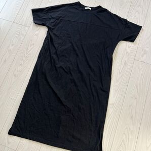 Tシャツワンピース ロング 黒LL