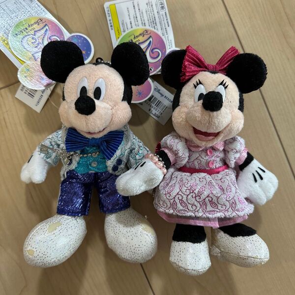 東京ディズニーリゾート ミッキー・ミニー 25周年 ぬいぐるみバッジ