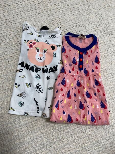バースデイで購入 Tシャツ2枚セット 90cm 新品タグ付き 半袖 Tシャツ 女の子