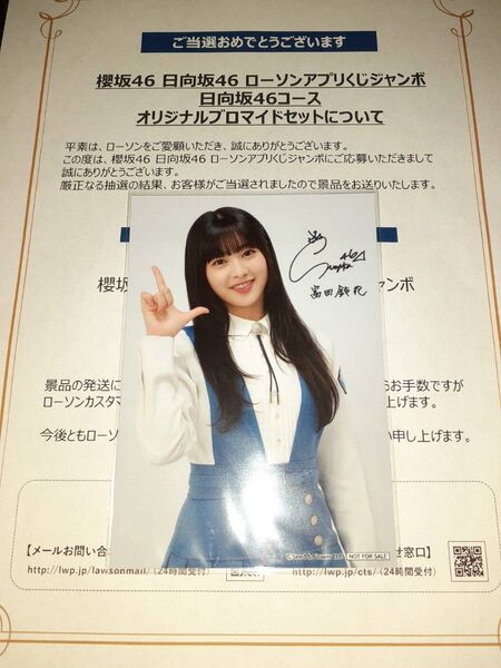 富田鈴花 日向坂46 生写真 ブロマイド ローソン アプリくじ 当選品