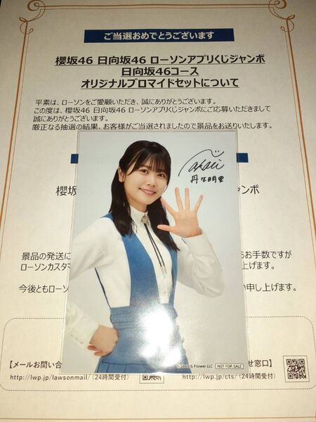 丹生明里 日向坂46 生写真 ブロマイド ローソン アプリくじ 当選品