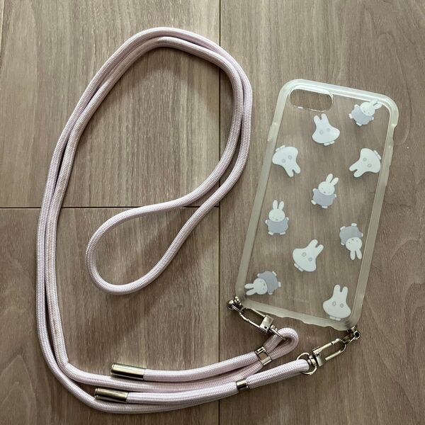 iPhone SE スマホカバー スマホショルダー ミッフィー 未使用
