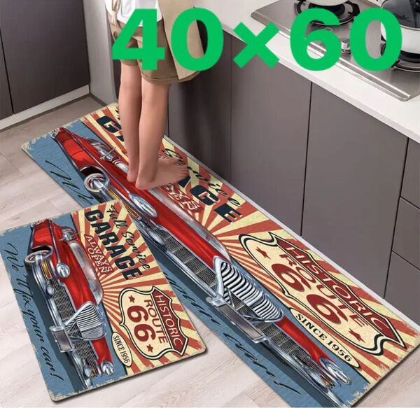 新品 ルート66 マット ラグ 玄関マット バスマット キッチンマット フロアマット