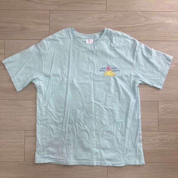 【未使用に近い】ジーユー GU おぱんちゅうさぎコラボTシャツ 水色 サイズM