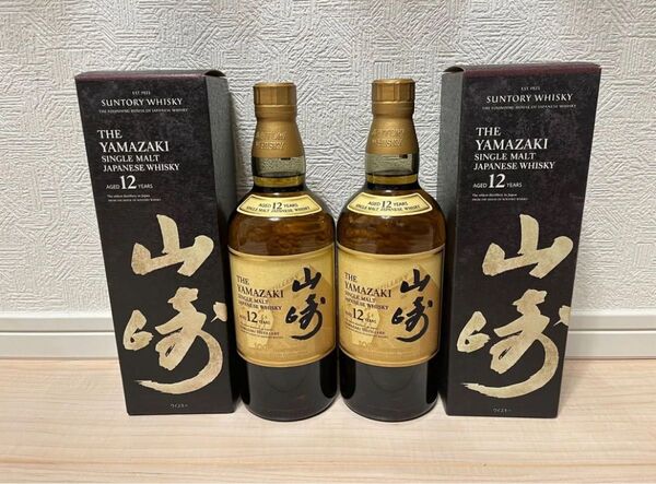 新品未開封 サントリー 山崎12年 100周年記念ラベル 2本セット 700ml 箱付き