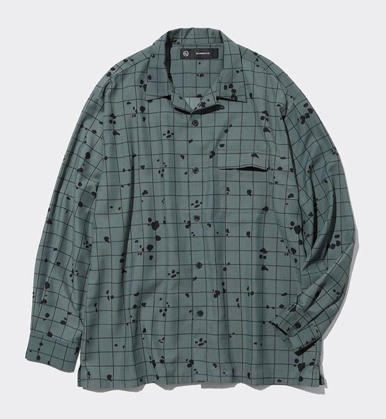 【新品未開封品】GU×UNDERCOVER シアーオーバーサイズシャツ(長袖) グレー S 高橋盾