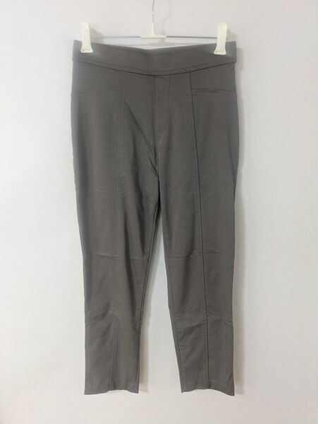 SHOO-LA-RUE シューラルー クロップド ストレッチ パンツ レーヨン ナイロン グレー M