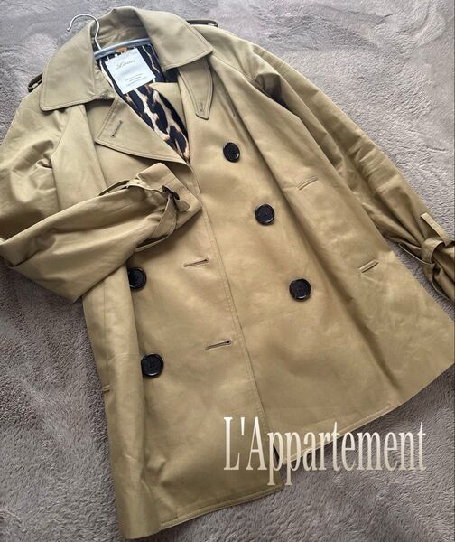 L'Appartement★レオパード柄 ショート トレンチコート Deuxieme Classe AP STUDIO