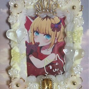 ホイップデコ 92 デコケース 黄色 イエロー 白 ホワイト 花 ハート 蝶々
