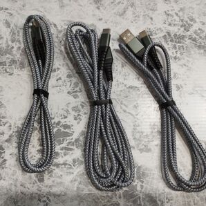 USB Type C ケーブル USB-A USB-Cケーブル 3本 携帯 充電 USB 充電ケーブル 充電コード ライトニング