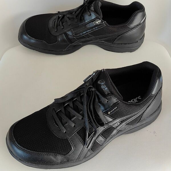 【美品】ASICS アシックス スニーカー サイドジップ ゴアテックス 黒 ブラック 25.5cm
