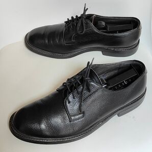 REGAL リーガル プレーントゥ 革靴 黒 ブラック シボ加工 576 24cm