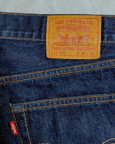 濃紺 LEVI'S 503 ストレートデニム W38 503-0301 刻印359