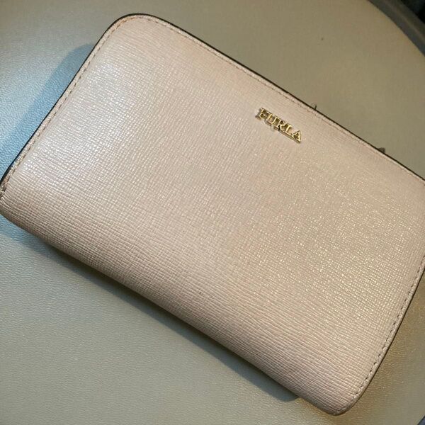 FURLA 二つ折り財布 ピンクベージュ