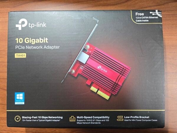 TP-Link TX401 10Gbps PCIeネットワークアダプター