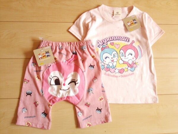 子供服アンパンマンガール*半袖セット*未使用ドキンちゃん*送料無料キッズ*新品Tシャツ*コキンちゃん