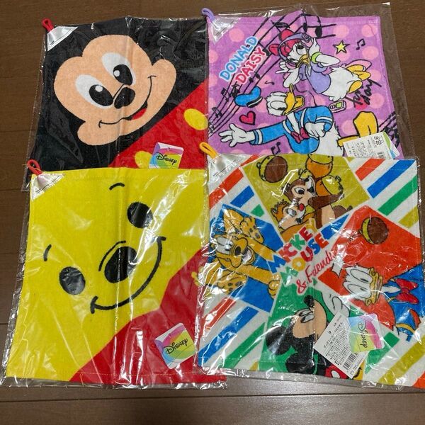 ディズニー ループ付きタオル 4枚 未使用
