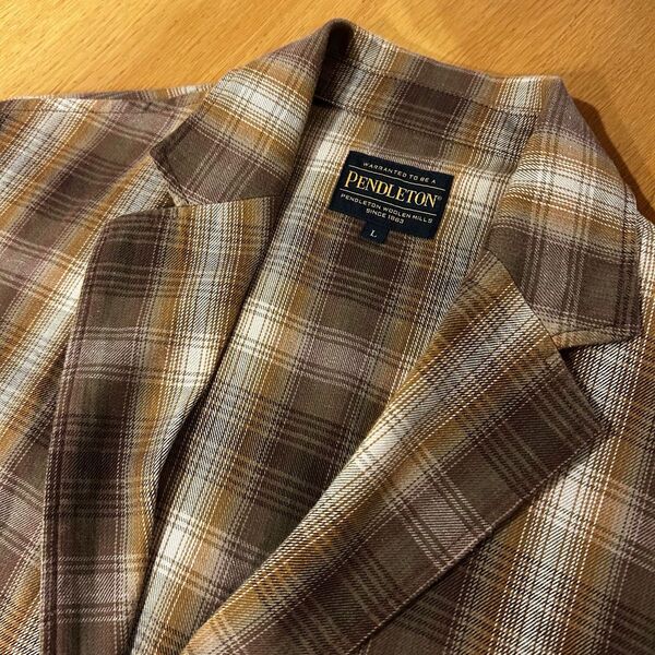 ペンドルトン pendleton チェック テーラードジャケット サイズL