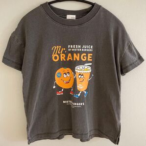 MISTER BURGERS Tシャツ Mr.ORANGE グレー LOWRYSFARMkids サイズ120