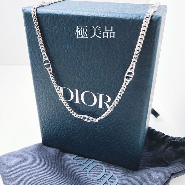 極美品*ディオール dior 925 CD ネックレス シルバー ON340 アクセサリー メンズ