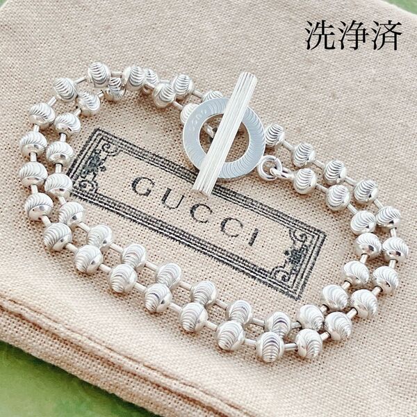 洗浄済*グッチ GUCCI 925 チョーカー ネックレス シルバー OT389アクセサリー メンズ レディース ブレスレット