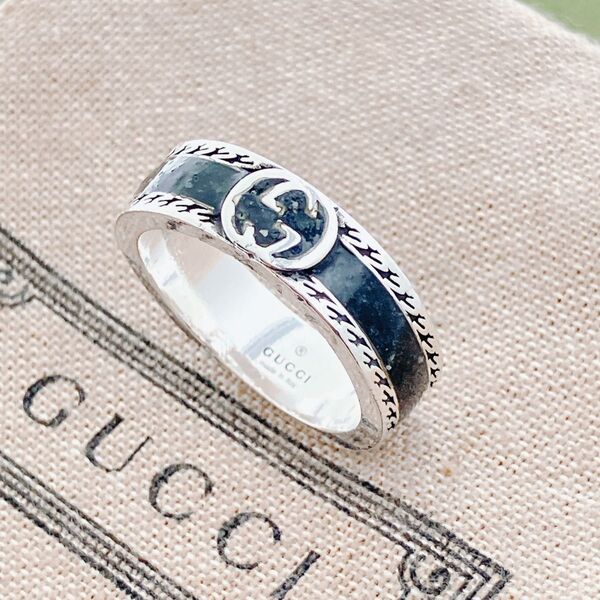 訳あり*グッチ GUCCI 925 リング 指輪 シルバー メンズ ER38 アクセサリー