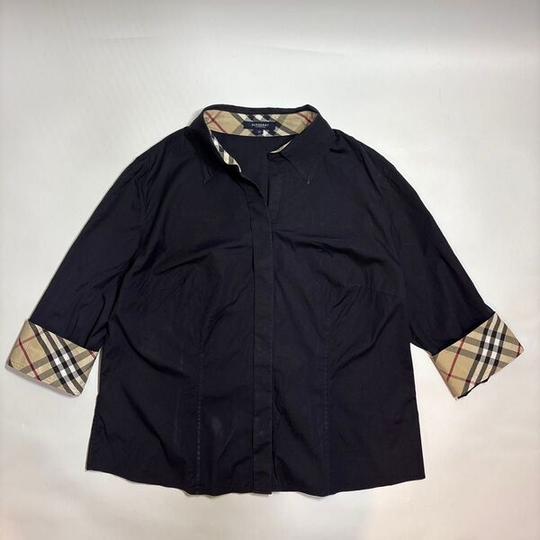 バーバリーロンドン Burberry 七分袖 シャツ ブラウス