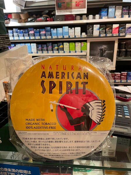 ナチュラルアメリカンスピリット 缶バッジ風 POP 直径25cm イエロー 非売品