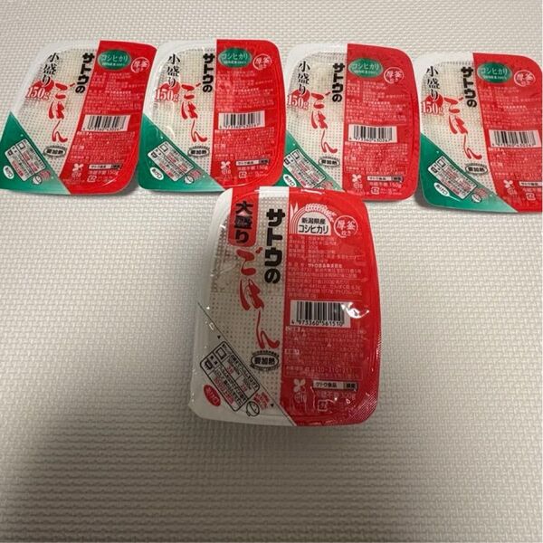 サトウ食品 サトウのごはん 国内産コシヒカリ 小盛り 150g 1食パック×4 大盛り300g×1