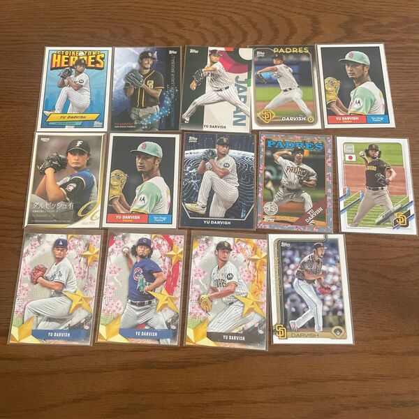 TOPPS BBM パドレス ダルビッシュ有 カード セット japan edition 2021 2023 2024 14枚