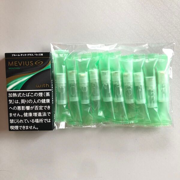 【純正カートリッジのみ10本】プルーム・テック・プラス/ウィズ用 メビウス・プレミアムゴールド メンソール 深旨ミントフレーバー