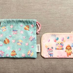 【未使用】 おかあさんといっしょ にこにこぷん ふんわり水彩アートポーチコレクション 巾着 じゃじゃまる ぴっころ ぽろり