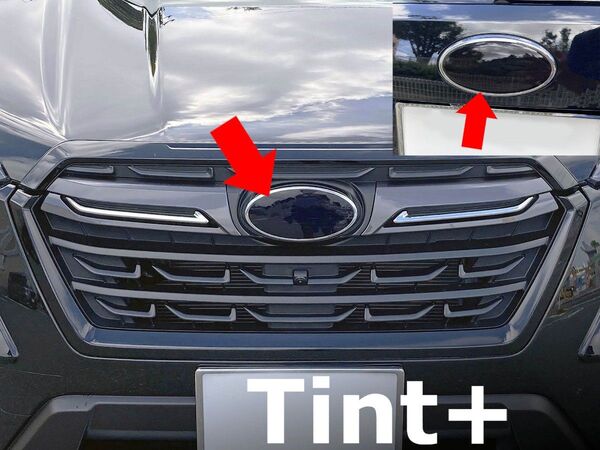 Tint+何度も貼れる 後期 エンブレム スモークフィルム(ブラックスモーク5% 前後セット)フォレスター SK5/SK9/SKE