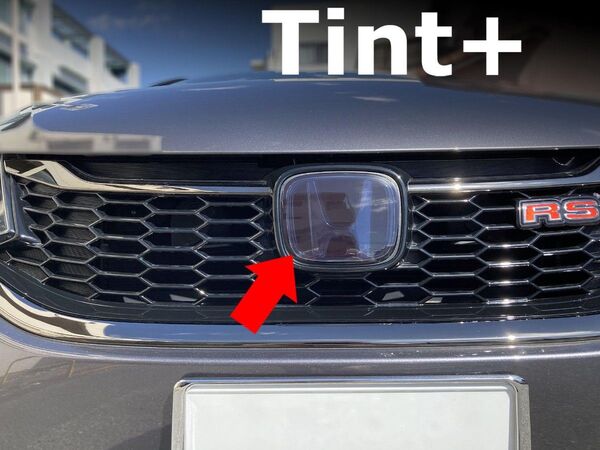 Tint+再使用できる エンブレム スモークフィルム(スモーク20%★Honda SENSING用)ジェイド FR4/FR5 後期
