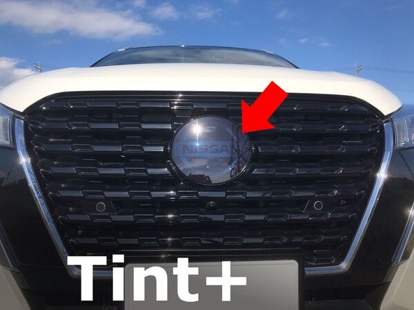 Tint+再利用できる キックス P15/RP15/SNP15 エンブレム スモークフィルム(スモーク20%)