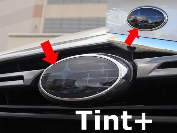 Tint+再使用できる エンブレム スモークフィルム(スモーク20% 前後2枚セット) レヴォーグ VM4/VMG