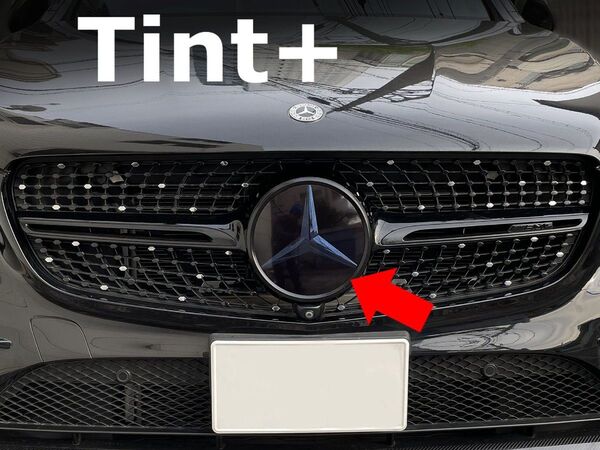 Tint+再利用できる エンブレム スモークフィルム(スモーク20%)ベンツ GLCクラス C253/X253