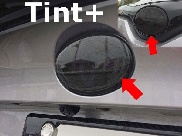 Tint+カット済み エンブレム スモークフィルム(ブラックスモーク5% 前後2枚セット)C-HR GRスポーツ chr