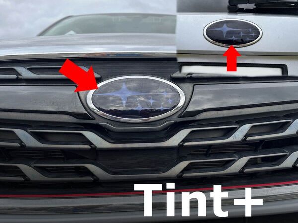 Tint+水洗→再利用Ok エンブレム スモークフィルム(スモーク20% 前後2枚)フォレスター SJ5/SJG 後期 D/E型