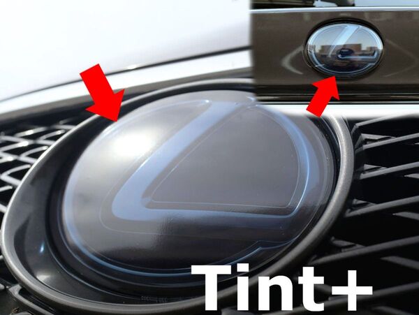 Tint+再使用できる エンブレム スモークフィルム(前後 スモーク20%) レクサスCT200h ZWA10 前期/中期/後期