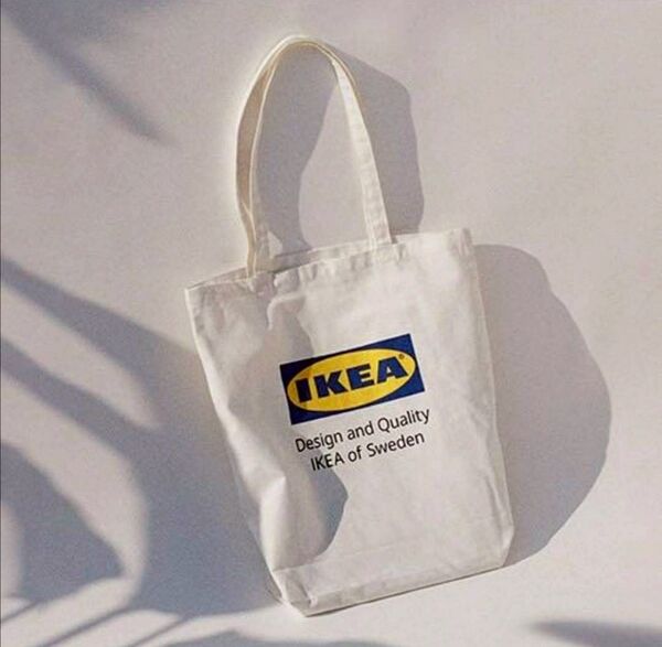 新品◆IKEAイケア オリジナル トートバッグ BAG コットン100%◆送料無料 ショルダートート エフテルトレーダ