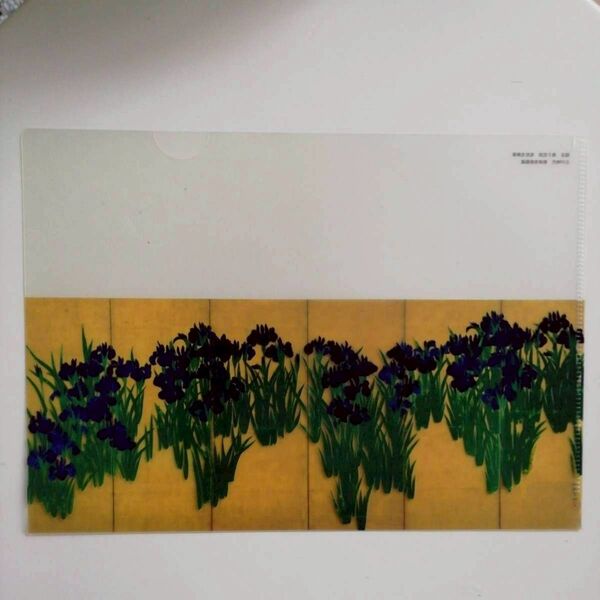 新品◆国宝 燕子花図屏風 尾形光琳 根津美術館A4クリアファイル
