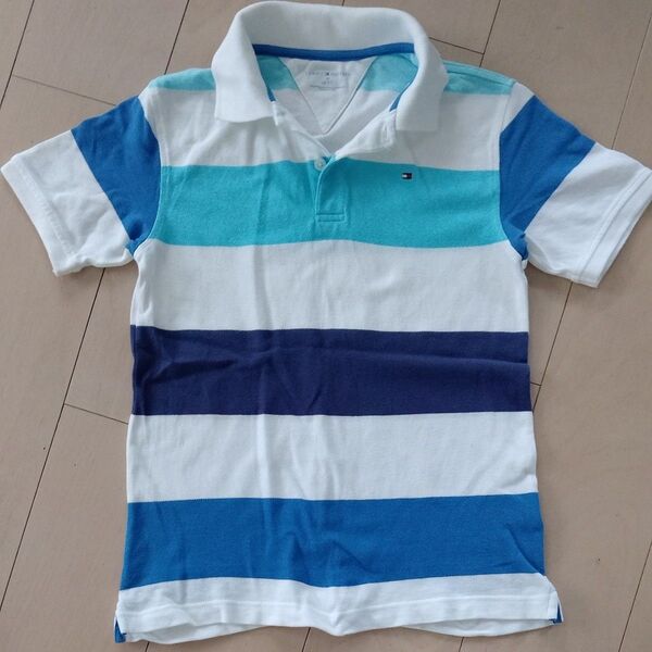 TOMMY HILFIGER トミーヒルフィガー 半袖ポロシャツ ボーダーMサイズ