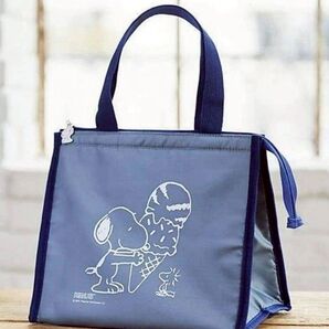 新品◆スヌーピー ランチバッグ 保冷温トートバッグ お弁当入れ スクエア◆送料無料 ピーナッツ チャーム付き◆送料無料